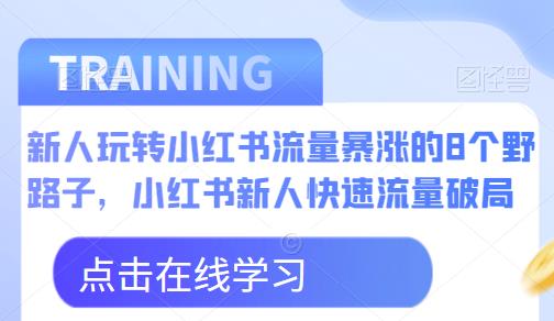 【7094期】新人玩转小红书流量暴涨的8个野路子，小红书新人快速流量破局