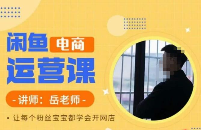 【7306期】岳老师·闲鱼电商运营课，让每个粉丝宝宝都学会开网店