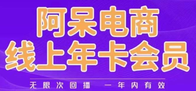 【7519期】阿呆电商线上年会员，阿呆电商干货分享（更新中）