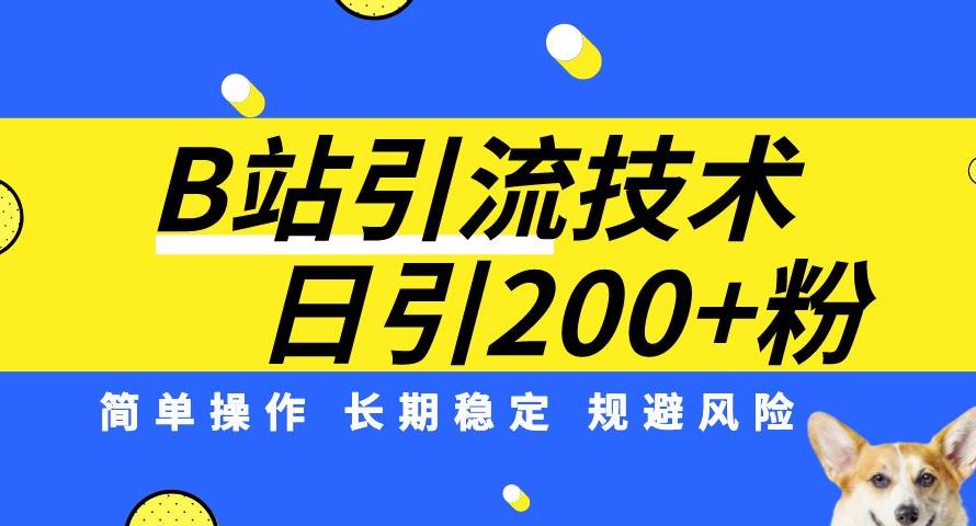 【8194期】B站引流技术：每天引流200精准粉，简单操作，长期稳定，规避风险
