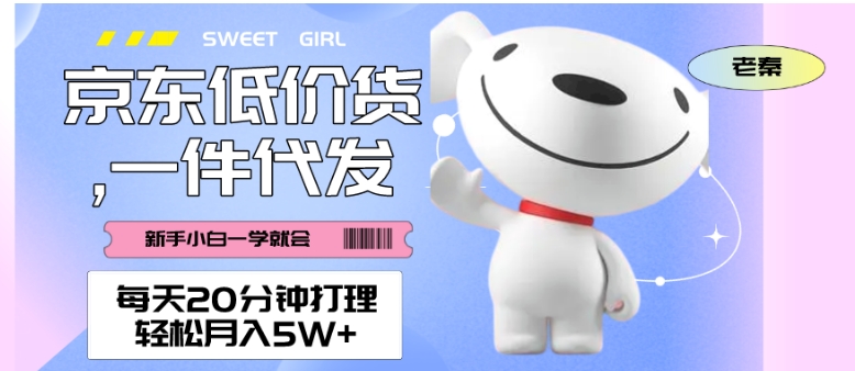 【9614】每天20分钟打理京东低价货，一件代发-轻松月入5W＋