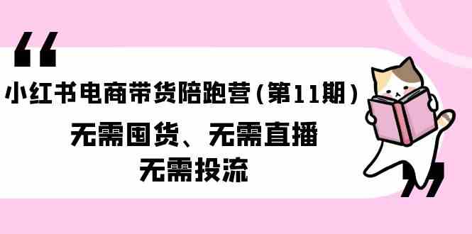 【12153】小红书电商带货陪跑营(第11期)无需囤货、无需直播、无需投流（送往期10套）
