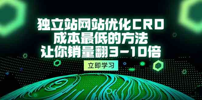 【12258】独立站网站优化CRO，成本最低的方法，让你销量翻3-10倍（5节课）
