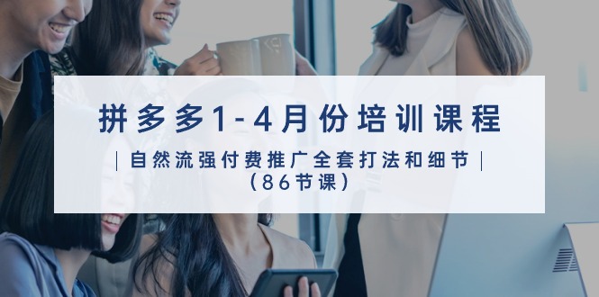 【12568】拼多多1-4月份培训课程，自然流强付费推广全套打法和细节（86节课）