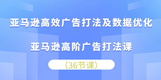 【12743】亚马逊高效广告打法及数据优化，亚马逊高阶广告打法课