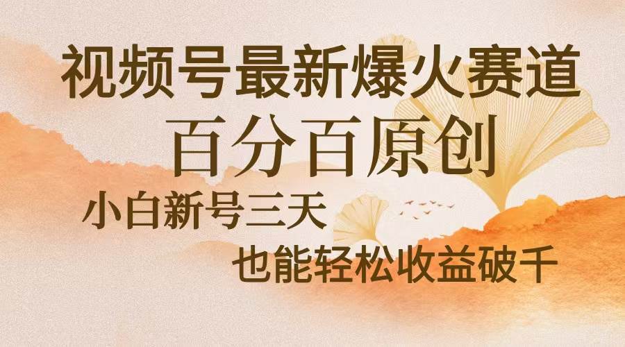 【15181】视频号最新爆火赛道，中老年粉深信不疑，百分百原创，新号三天收益轻松