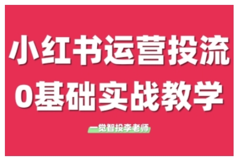 【15896】小红书运营投流，小红书广告投放从0到1的实战课，学完即可开始投放