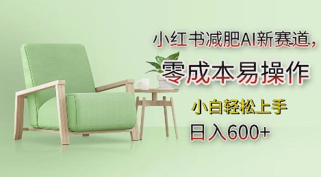 【15901】小红书减肥AI新赛道，零成本易操作，日入多张，小白轻松上手【揭秘】