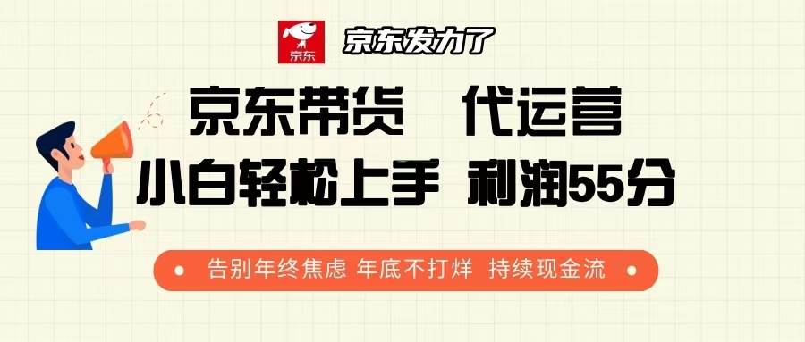 【16060】京东带货 代运营 利润55分 告别年终焦虑 年底不打烊 持续现金流