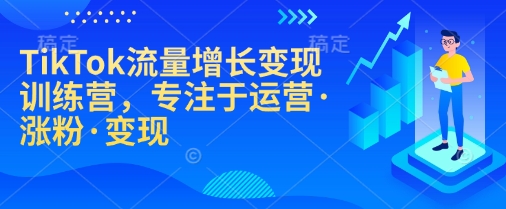 【16497】tiktok大航海吴磊TikTok流量增长变现训练营，专注于运营·涨粉·变现