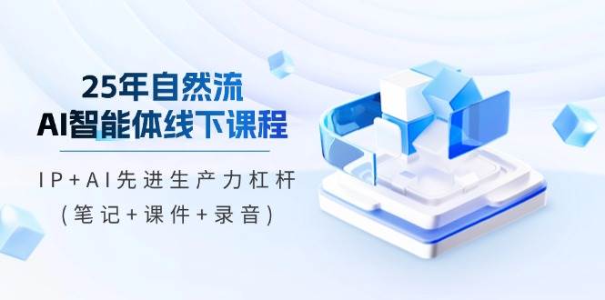 【17299】瑶瑶IP智能体25年自然流AI智能体线下课程，IP+AI先进生产力杠杆(笔记+课件+录音)