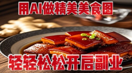 【17389】用AI做精美美食图，无需专业设备拍摄，轻轻松松开启副业