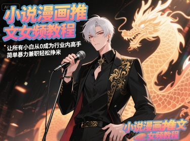 【18254】小说漫画推文女频教程，让所有小白从0成为行业内高手，简单暴力兼职轻松挣米