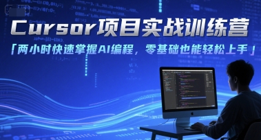 【18508】Cursor项目实战训练营，两小时快速掌握AI编程，零基础也能轻松上手