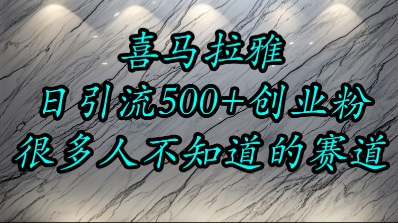 【18561】喜马拉雅，小而精的流量赛道，日进500+精准创业粉