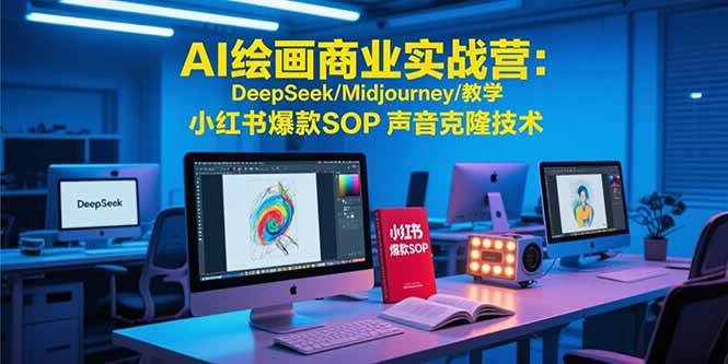 【18862】张光辉AI绘画商业实战营：DeepSeek Midjourney教学 小红书爆款SOP 声音克隆技术
