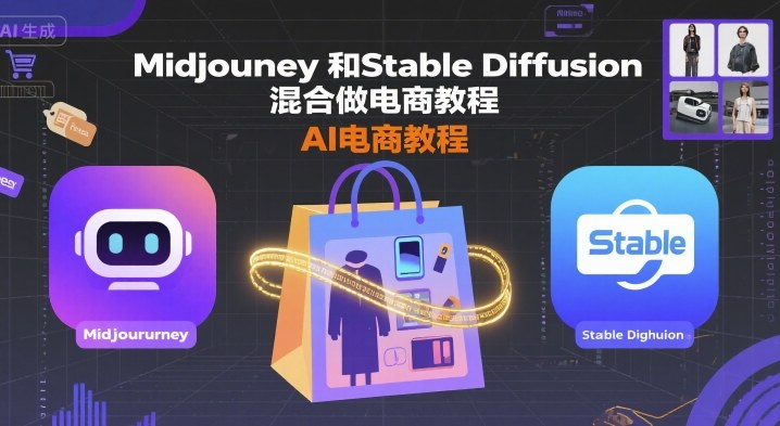 【19507】摄影师幻Midjourney和Stable Diffusion混合做电商教程-ai电商教程
