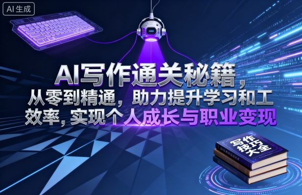 【19673】AI写作通关秘籍，从零到精通，助力提升学习和工作效率，实现个人成长与职业变现