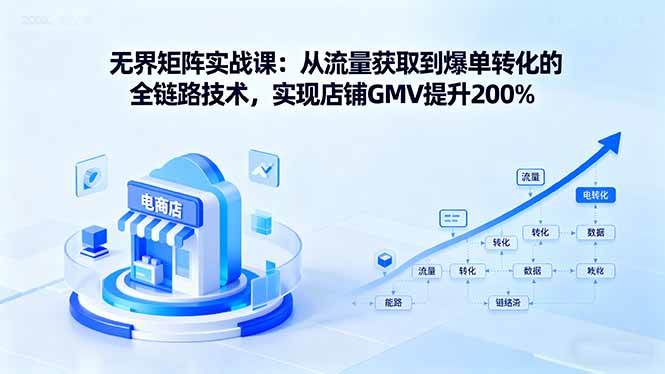 【19797】玺承子渊无界矩阵实战课：从流量获取到爆单转化的全链路技术，实现店铺GMV提升200%