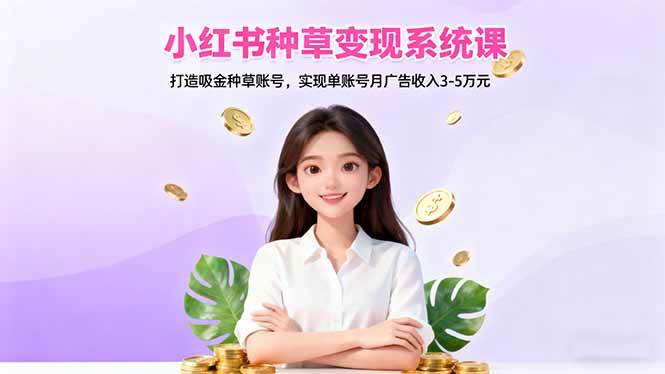 【20232】JACKEY小红书种草变现系统课：打造吸金种草账号，实现单账号月广告收入3-5万元