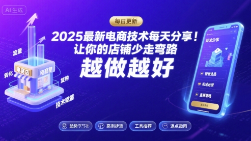 【20262】2025最新电商技术每天分享，让你的店铺少走弯路，越做越好(更新11月)