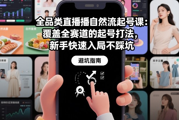 【21102】纪问全品类直播自然流起号课：覆盖全赛道的起号打法，新手快速入局不踩坑