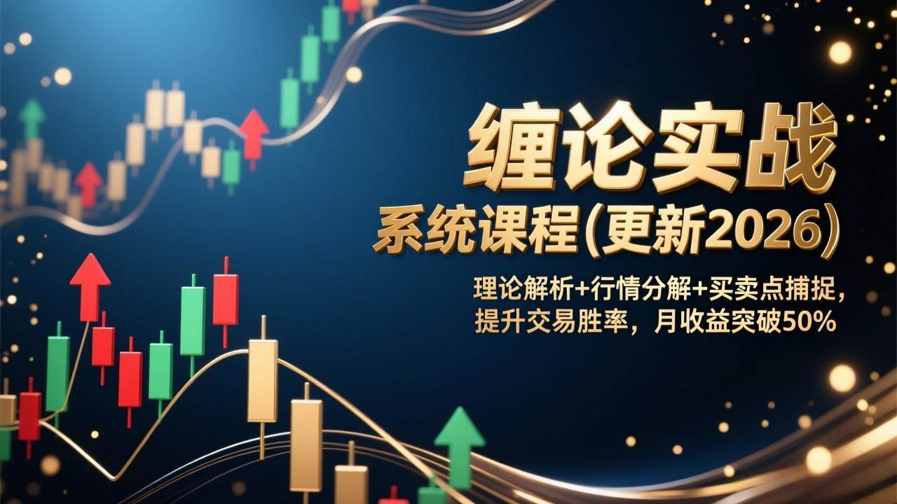 【21127】鹿鼎山缠论实战系统课程(更新2026.1.22)，理论解析+行情分解+买卖点捕捉，提升交易胜率，月收益突破50