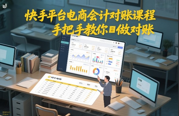 【21161】快手平台电商会计对账课程，手把手教你做对账