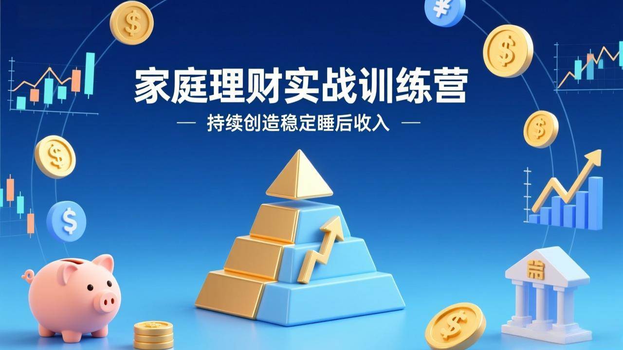 【21405】家庭理财实战训练营：从0到1建体系，三阶进阶层层递进，助你持续创造稳定睡后收入