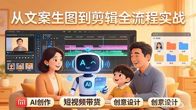 【21511】陌宣原创 AI 剧情短视频带货：AI+家庭剧情+带货广告，从文案生图到剪辑全流程实战