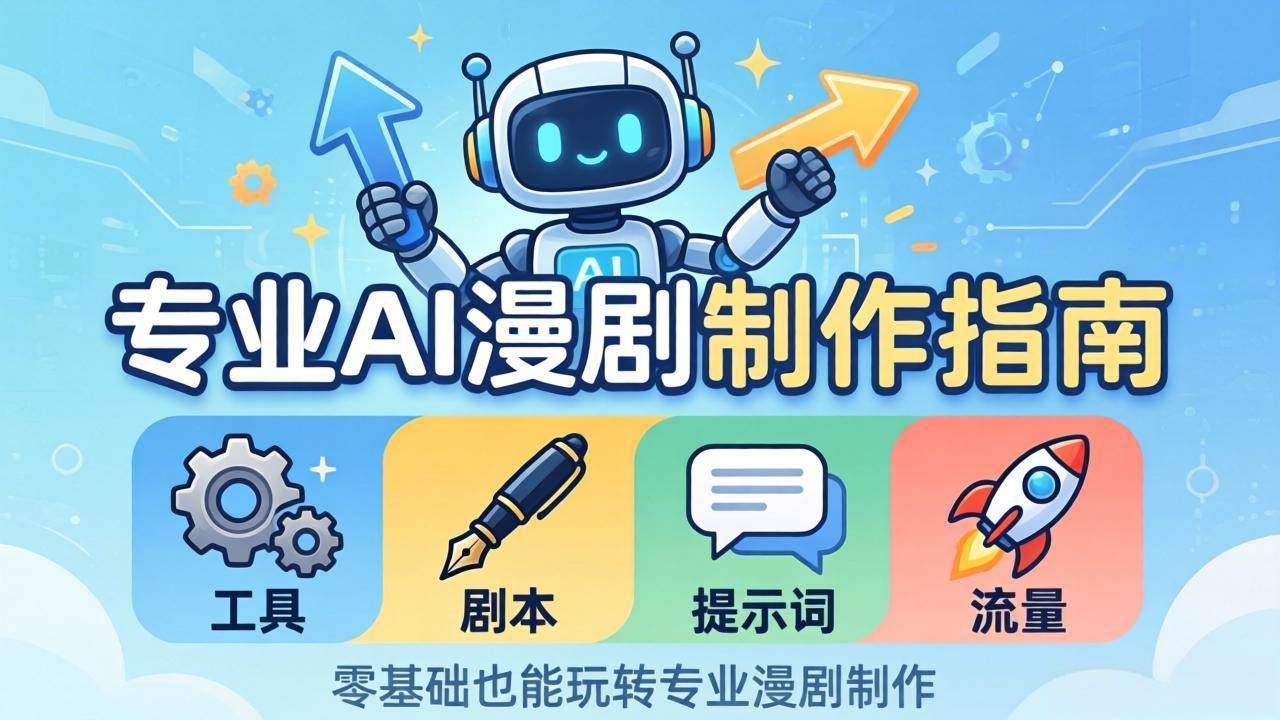 【21585】星辰研究所专业AI漫剧制作指南：工具+剧本+提示词+流量全流程，零基础也能玩转专业漫剧制作