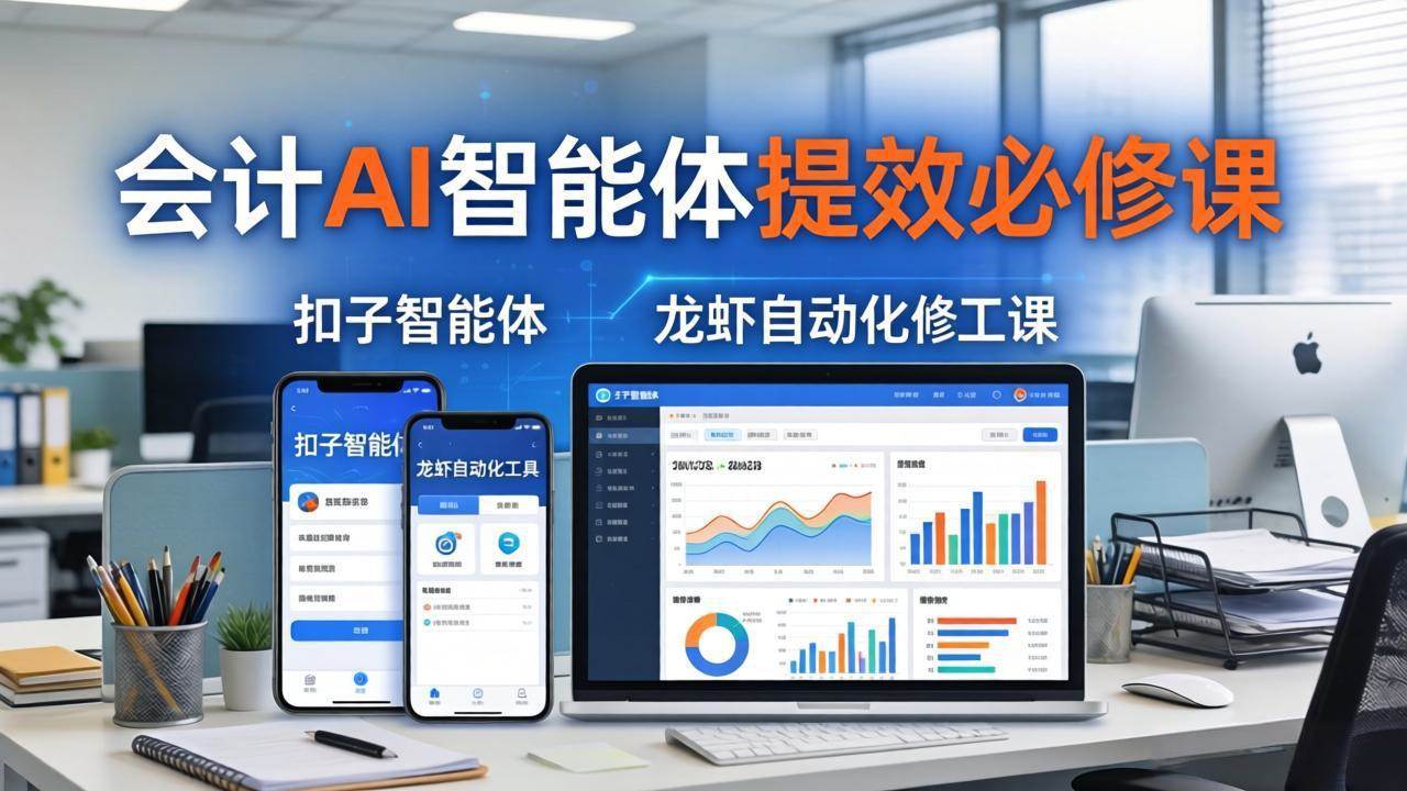 【21587】财务会计AI智能体提效必修课：扣子智能体+龙虾自动化+报表分析，一站式提升财务工作效率