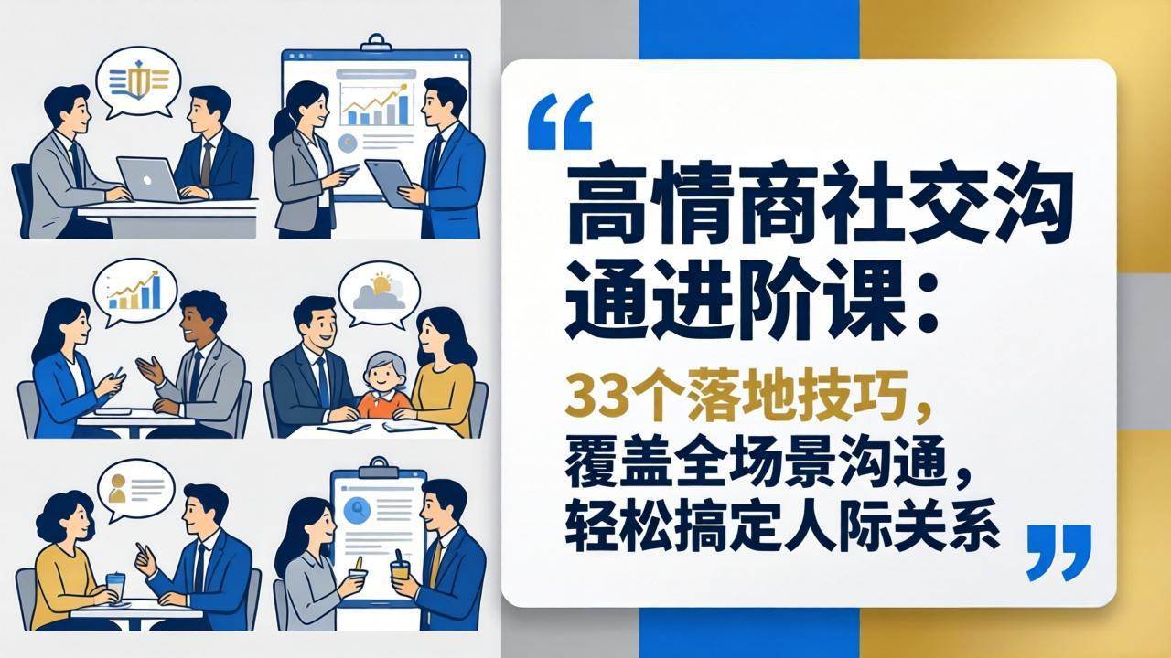赵明威高情商社交沟通进阶课：33个落地技巧，覆盖全场景沟通，轻松搞定人际关系